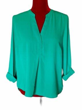 The Limited Green Blouse Size Large Petite